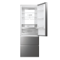 HAIER HTW7720ENMP Kühlgefrierkombination (E, 301 kWh, 2006 mm hoch, Edelstahl-Front)