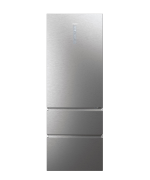 HAIER HTW7720ENMP Kühlgefrierkombination (E, 301 kWh, 2006 mm hoch, Edelstahl-Front)