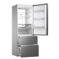 HAIER HTW7720ENMP Kühlgefrierkombination (E, 301 kWh, 2006 mm hoch, Edelstahl-Front)