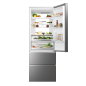 HAIER HTW7720ENMP Kühlgefrierkombination (E, 301 kWh, 2006 mm hoch, Edelstahl-Front)