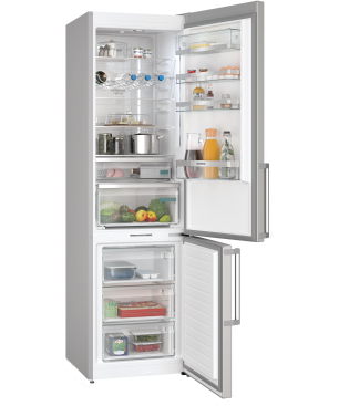 SIEMENS KG39NAIBT iQ500 Kühlgefrierkombination (B, 129 kWh, 2030 mm hoch, Inox-antifingerprint)