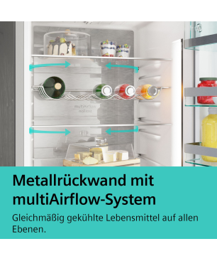 SIEMENS KG39NAIBT iQ500 Kühlgefrierkombination (B, 129 kWh, 2030 mm hoch, Inox-antifingerprint)