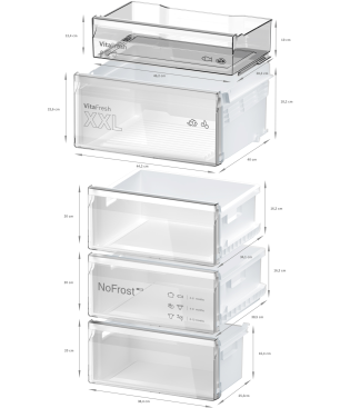 BOSCH KGN392LBF Serie 4 Kühlgefrierkombination (B, 129 kWh, 2030 mm hoch, Inox-look)