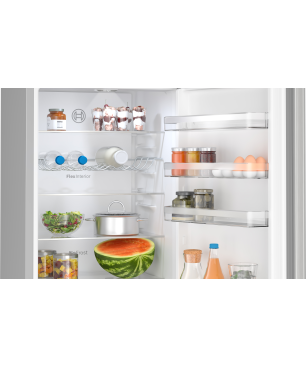 BOSCH KGN392LBF Serie 4 Kühlgefrierkombination (B, 129 kWh, 2030 mm hoch, Inox-look)
