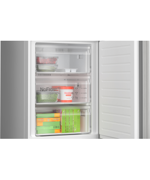 BOSCH KGN392LBF Serie 4 Kühlgefrierkombination (B, 129 kWh, 2030 mm hoch, Inox-look)