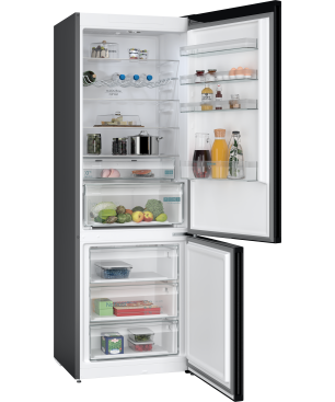 SIEMENS KG49NXXCF iQ300 Kühlgefrierkombination (C, 178 kWh, 2030 mm hoch, BlackSteel)