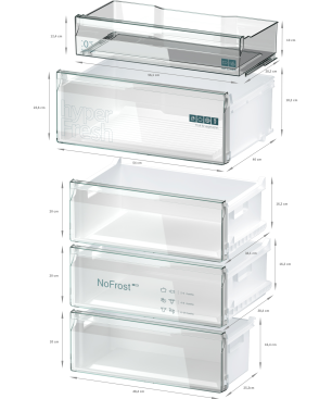 SIEMENS KG49NXXCF iQ300 Kühlgefrierkombination (C, 178 kWh, 2030 mm hoch, BlackSteel)