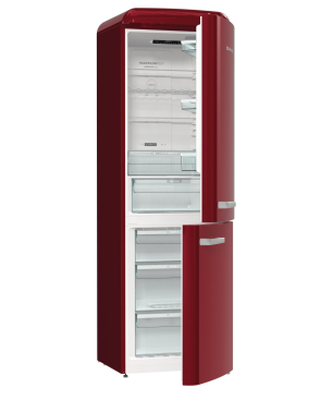 GORENJE ONRK619DR Gorenje Retro Collection Kühlgefrierkombination (D, 192 kWh, 1940 mm hoch, Bordo)