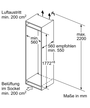 SIEMENS KI85NNFF0 iQ100 Kühlgefrierkombination (F, 298 kWh, 1772 mm hoch, Nicht zutreffend)