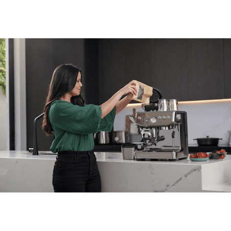 SAGE SES 876 BSS The Impress Espressomaschine Brushed Stainless Ste...