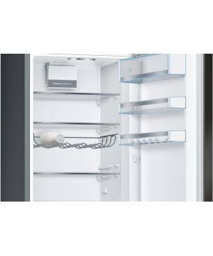 BOSCH KGE398XBA Serie 6 Kühlgefrierkombination (B, 119 kWh, 2010 mm hoch, Edelstahl schwarz)