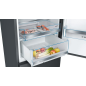 BOSCH KGE398XBA Serie 6 Kühlgefrierkombination (B, 119 kWh, 2010 mm hoch, Edelstahl schwarz)