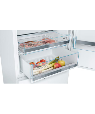 BOSCH KGE49AWCA Serie 6 Kühlgefrierkombination (C, 163 kWh, 2010 mm hoch, Weiß)