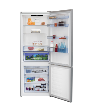 BEKO RCNE560E50ZXPN Kühlgefrierkombination (D, 243 kWh, 1920 mm hoch, Edelstahl-Look)