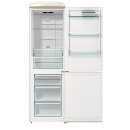 GORENJE ONRK619EC Kühl-Gefrierkombination (E, 194 cm hoch, Helles Beige)