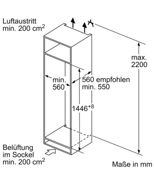 BOSCH KIV67VSF0 Serie 4 Kühlgefrierkombination (F, 245 kWh, 1446 mm hoch, k.A.)