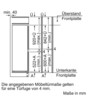 BOSCH KIV67VSF0 Serie 4 Kühlgefrierkombination (F, 245 kWh, 1446 mm hoch, k.A.)