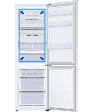 SAMSUNG RL34T600CWW/EG Kühlgefrierkombination (C, 163 kWh, 1853 mm hoch, Weiß)
