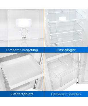 EXQUISIT KGC265-70-NF-040C weiss Kühlgefrierkombination (C, 141,00 kWh, 1805 mm hoch, weiss)