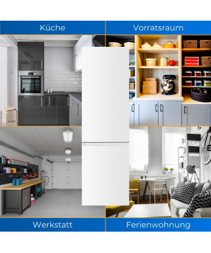 EXQUISIT KGC265-70-NF-040C weiss Kühlgefrierkombination (C, 141,00 kWh, 1805 mm hoch, weiss)