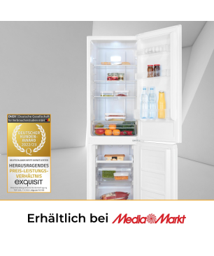 EXQUISIT KGC265-70-NF-040C weiss Kühlgefrierkombination (C, 141,00 kWh, 1805 mm hoch, weiss)