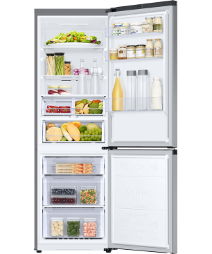 SAMSUNG RL34T603DSA Kühlgefrierkombination (D, 204 kWh, 1853 mm hoch, Edelstahl Look)