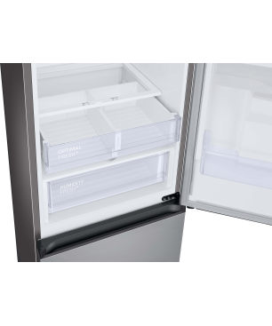 SAMSUNG RL34T603DSA Kühlgefrierkombination (D, 204 kWh, 1853 mm hoch, Edelstahl Look)