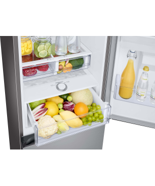 SAMSUNG RL34T603DSA Kühlgefrierkombination (D, 204 kWh, 1853 mm hoch, Edelstahl Look)