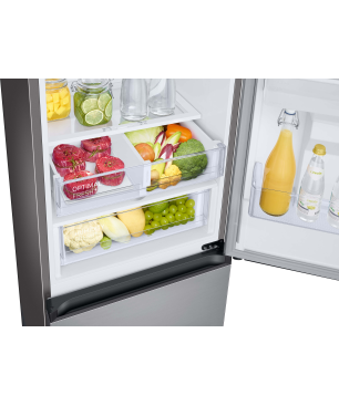 SAMSUNG RL34T603DSA Kühlgefrierkombination (D, 204 kWh, 1853 mm hoch, Edelstahl Look)