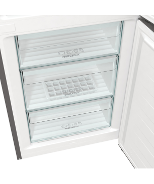 GORENJE NRK6192ES5F Gorenje Essential Line Kühlgefrierkombination (E, 242 kWh, 1850 mm hoch, Silber)