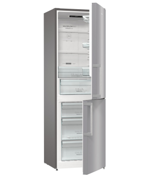 GORENJE NRK6192ES5F Gorenje Essential Line Kühlgefrierkombination (E, 242 kWh, 1850 mm hoch, Silber)