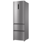 HAIER HTR3619ENMN 3D 60 SERIE 3 Kühlgefrierkombination (E, 265 kWh, 1905 mm hoch, Edelstahllook)