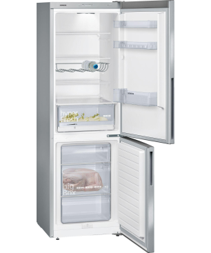 SIEMENS KG36VVLEA iQ300 Kühlgefrierkombination (E, 233 kWh, 1860 mm hoch, Edelstahl-Look)