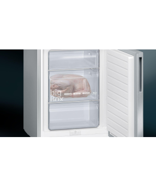 SIEMENS KG36VVLEA iQ300 Kühlgefrierkombination (E, 233 kWh, 1860 mm hoch, Edelstahl-Look)