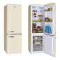AMICA KGCR 387 100 B Retro Edition Kühlgefrierkombination (E, 201,85 kWh, 1810 mm hoch, Beige)