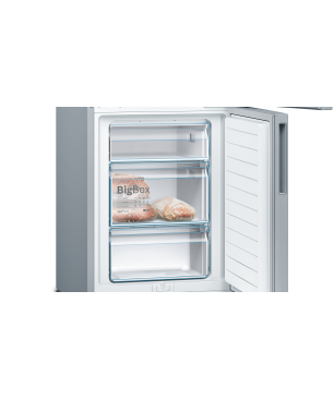 BOSCH KGV 332 LEA Kühlgefrierkombination (E, 228 kWh, 1760 mm hoch, Edelstahl-Optik)