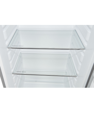 EXQUISIT KS350-V-H-040E inoxlook Kühlschrank (114,00 kWh/Jahr, E, 1730 mm hoch, Edelstahloptik)