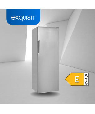 EXQUISIT KS350-V-H-040E inoxlook Kühlschrank (114,00 kWh/Jahr, E, 1730 mm hoch, Edelstahloptik)