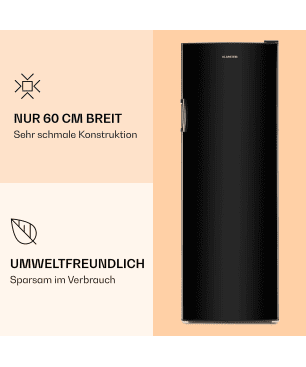 KLARSTEIN Bigboy Kühlschrank (F, 174,4 cm hoch, Schwarz)