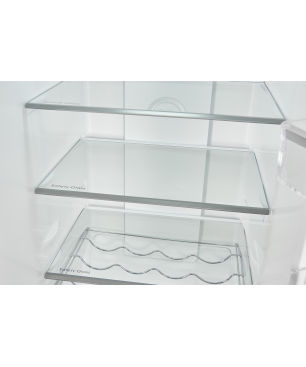 EXQUISIT KS360-V-HE-040E inoxlook-az Kühlschrank (118,00 kWh/Jahr, E, 1850 mm hoch, Edelstahloptik)