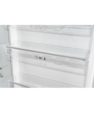 EXQUISIT KS360-V-HE-040E inoxlook-az Kühlschrank (118,00 kWh/Jahr, E, 1850 mm hoch, Edelstahloptik)