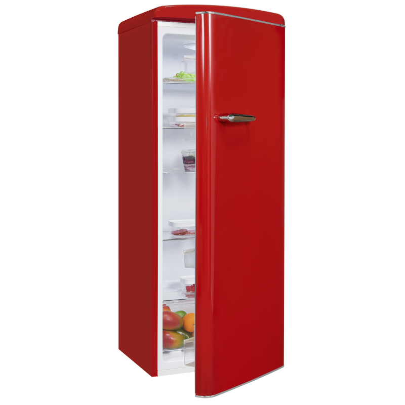EXQUISIT RKS325-V-H-160F rot Kühlschrank (128,00 kWh/Jahr, F, 1440 mm hoch, Rot)