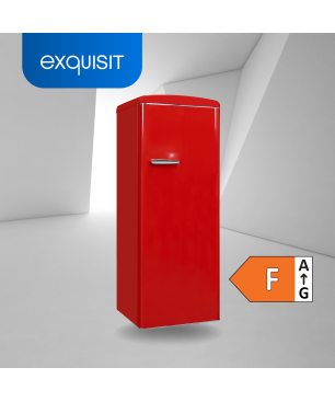 EXQUISIT RKS325-V-H-160F rot Kühlschrank (128,00 kWh/Jahr, F, 1440 mm hoch, Rot)