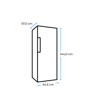EXQUISIT RKS325-V-H-160F rot Kühlschrank (128,00 kWh/Jahr, F, 1440 mm hoch, Rot)