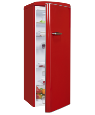 EXQUISIT RKS325-V-H-160F rot Kühlschrank (128,00 kWh/Jahr, F, 1440 mm hoch, Rot)