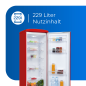 EXQUISIT RKS325-V-H-160F rot Kühlschrank (128,00 kWh/Jahr, F, 1440 mm hoch, Rot)