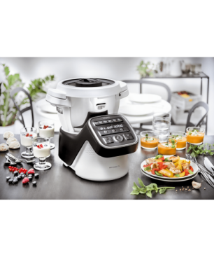 KRUPS HP50A8 Prep&Cook XL Küchenmaschine mit Kochfunktion Weiß