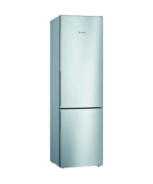 BOSCH KGV39VLEAS Kühlschrank mit Gefrierfach (E, 201 cm hoch, Stahl)