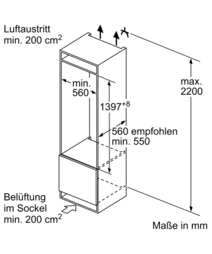 BOSCH KIL52AFE0 Serie 6 Kühlschrank (E, 1397 mm hoch, k.A.)