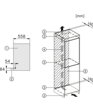 MIELE K 7103 F Selection Kühlschrank (F, 874 mm hoch, Weiß)